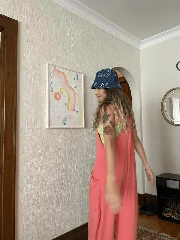 REDUCERE DE 50% 🔥Salopetă cu picioare largi și buzunare ✨