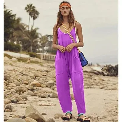 REDUCERE DE 50% 🔥Salopetă cu picioare largi și buzunare ✨