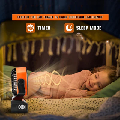 【Fjord Nansen】 Ventilator portabil de camping puternic 3 în 1🏕