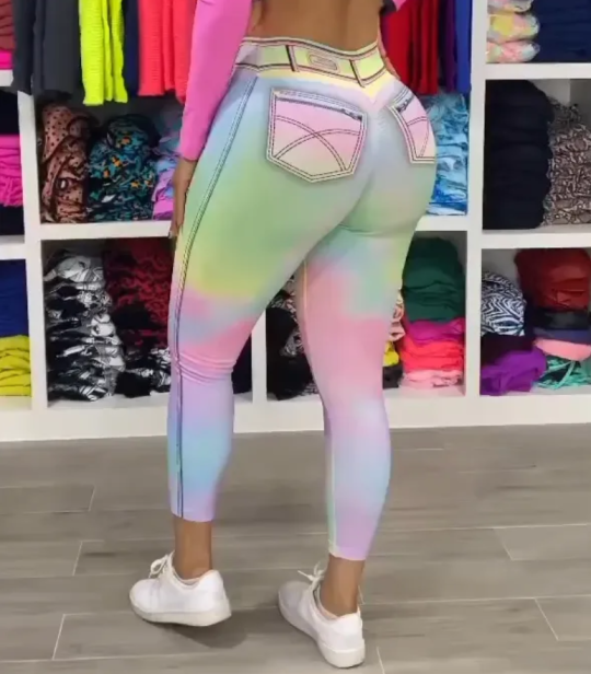 🌈👖Leggings de ioga para mulher para levantar o rabo