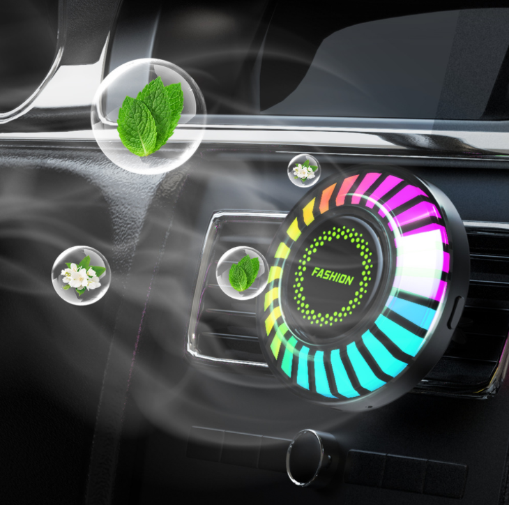 🚗În mașină Aromaterapie Rgb Atmosphere Light LED Magic Color Pickup Light Activat prin voce Lumină inteligentă de ritm muzical activată prin voce