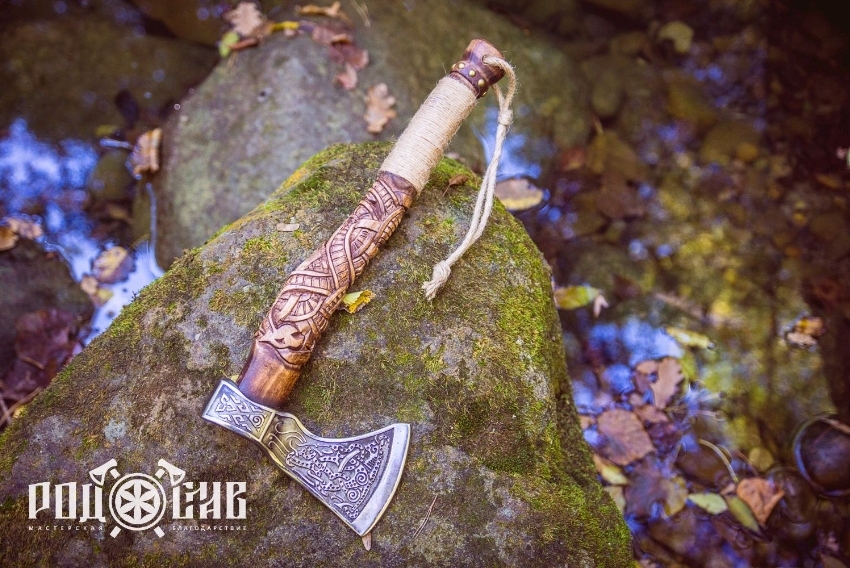 🔥Machado de aço carbono forjado à mão, machado de trabalho "MAMMEN"