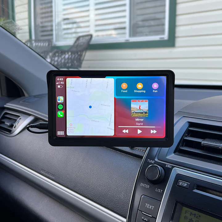 Tablou de bord universal cu ecran tactil pentru mașină | Apple CarPlay & Android Auto