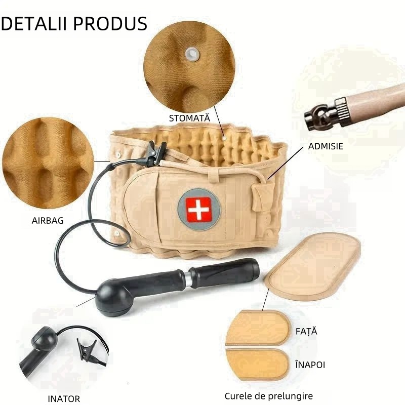 👴Centura gonflabilă pentru talie Centura de tracțiune lombară Centura