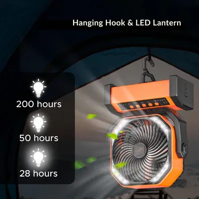 【Fjord Nansen】 Ventilator portabil de camping puternic 3 în 1🏕