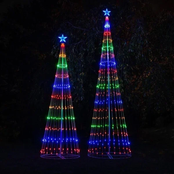 🌈Reduceri de Crăciun timpuriu🎄Crăciun animat cu LED-uri multicolore în aer liber