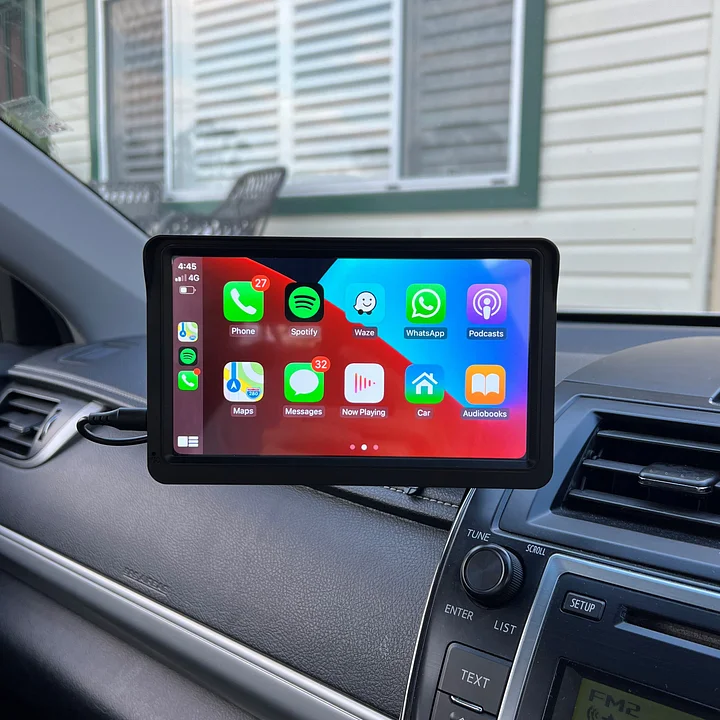 Tablou de bord universal cu ecran tactil pentru mașină | Apple CarPlay & Android Auto