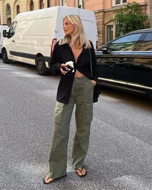 Reglabil Straight Fit ajustabil pantaloni Cargo
