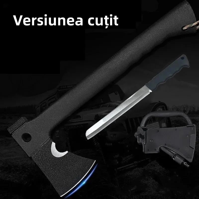 Topor multifuncțional pentru camping în aer liber