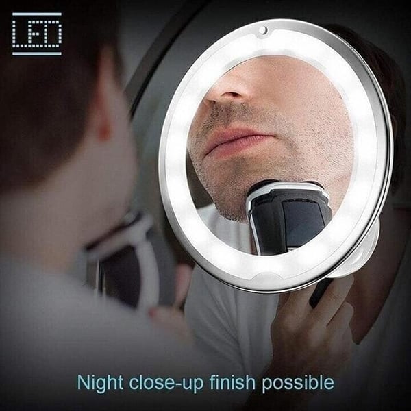 ✨Oglindă de machiaj cu mărire de 10X cu lumină flexibilă la 360 de grade✨