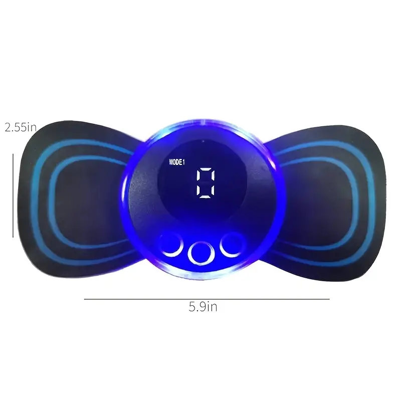 Mini masaj portabil pentru gât și spate cu tehnologie EMS Electric Pulse pentru relaxare musculară și ameliorarea durerii