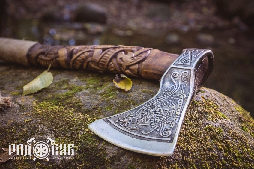 🔥Machado de aço carbono forjado à mão, machado de trabalho "MAMMEN"