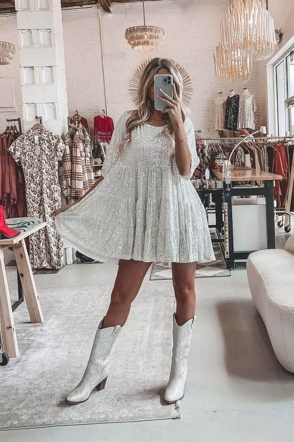 Last Day 75%-✨Sequin Baby Doll Dress Last Day 75%-✨Sequin Baby Doll Dress