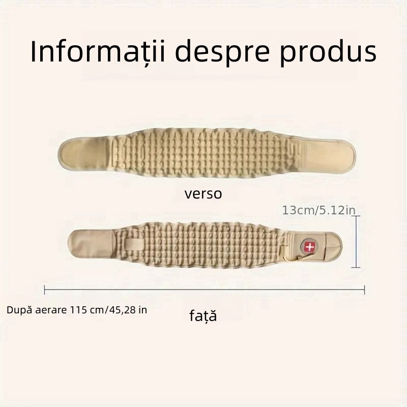 👴Centura gonflabilă pentru talie Centura de tracțiune lombară Centura de fixare lombară pentru hernie de disc lombară Centura de tracțiune pentru talie Suport universal pentru talie Sport