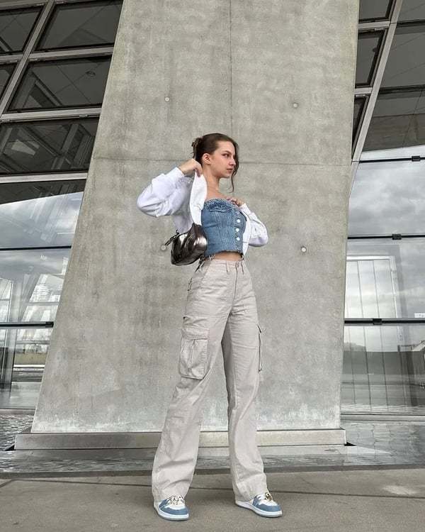 Reglabil Straight Fit ajustabil pantaloni Cargo