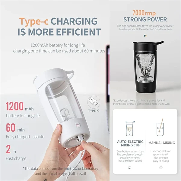 🔥Agitator electric pentru proteine🔥Cel mai bun partener de fitness