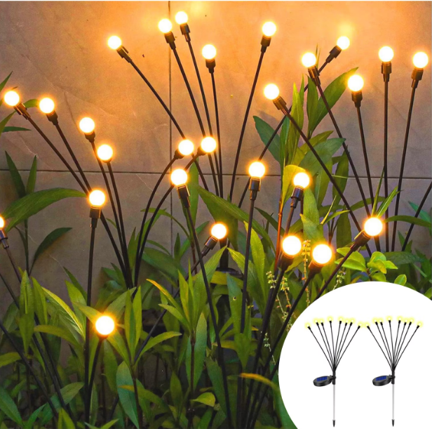 Pachet 2 Lampa solara de gradina, SDLOGAL, 8LED, Efect de licurici, Im