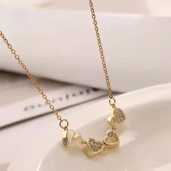 REDUCERE DE AN NOU 2024 - 68% REDUCERE - 🔥Colier Lucky Heart S925 din argint Sterling CU ȘASE TRENDARI🍀