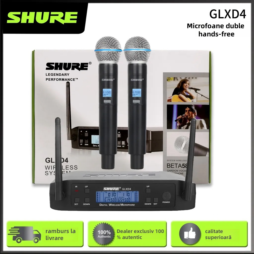 Receptor cu microfon fără fir Shure GLXD4 (cu microfon), valoare excelentă, achiziție în cantitate limitată