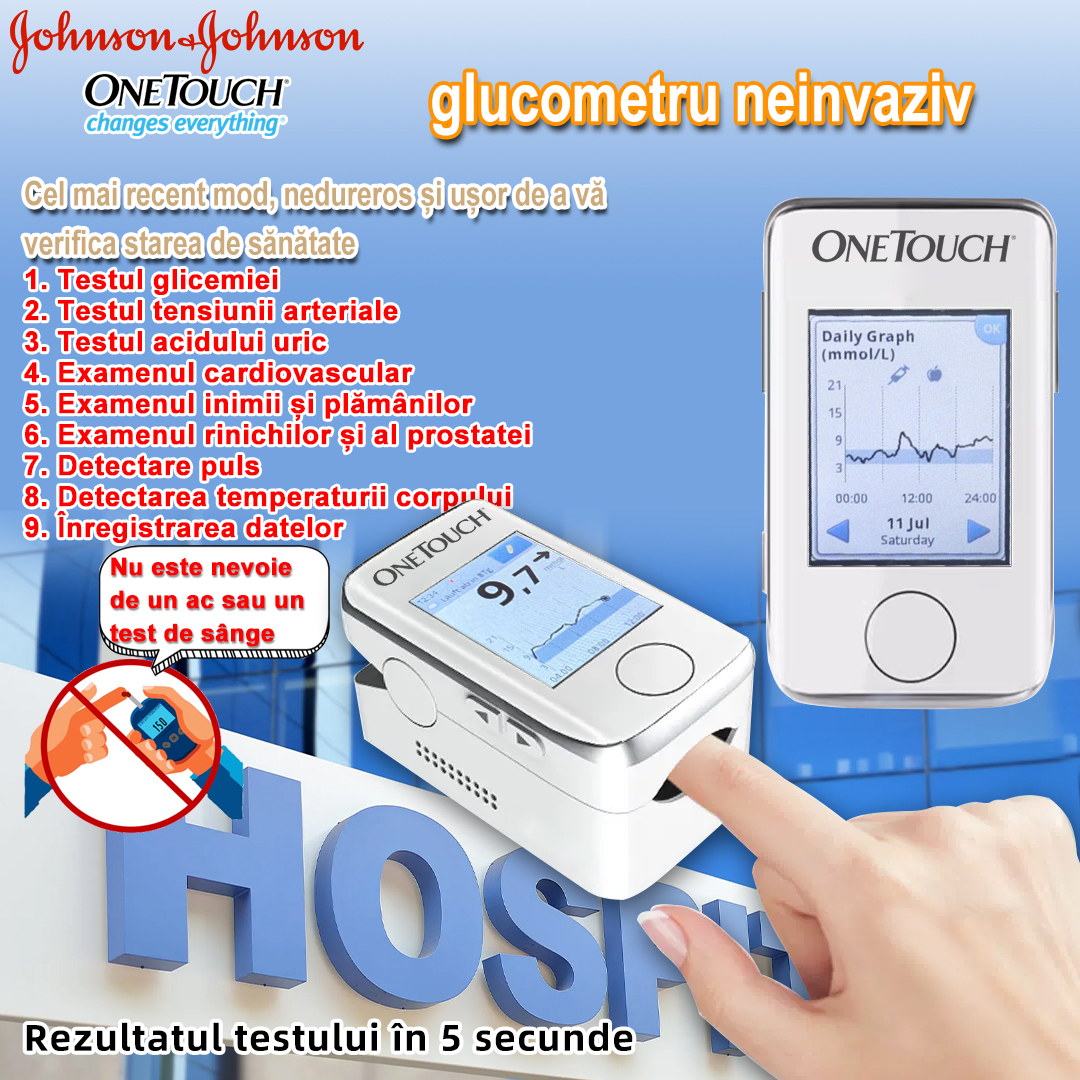  [Produs autentic american] Johnson & Johnson onetouch onetouch contor de glicemie non-invazivă