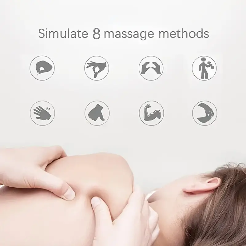 Mini masaj portabil pentru gât și spate cu tehnologie EMS Electric Pulse pentru relaxare musculară și ameliorarea durerii