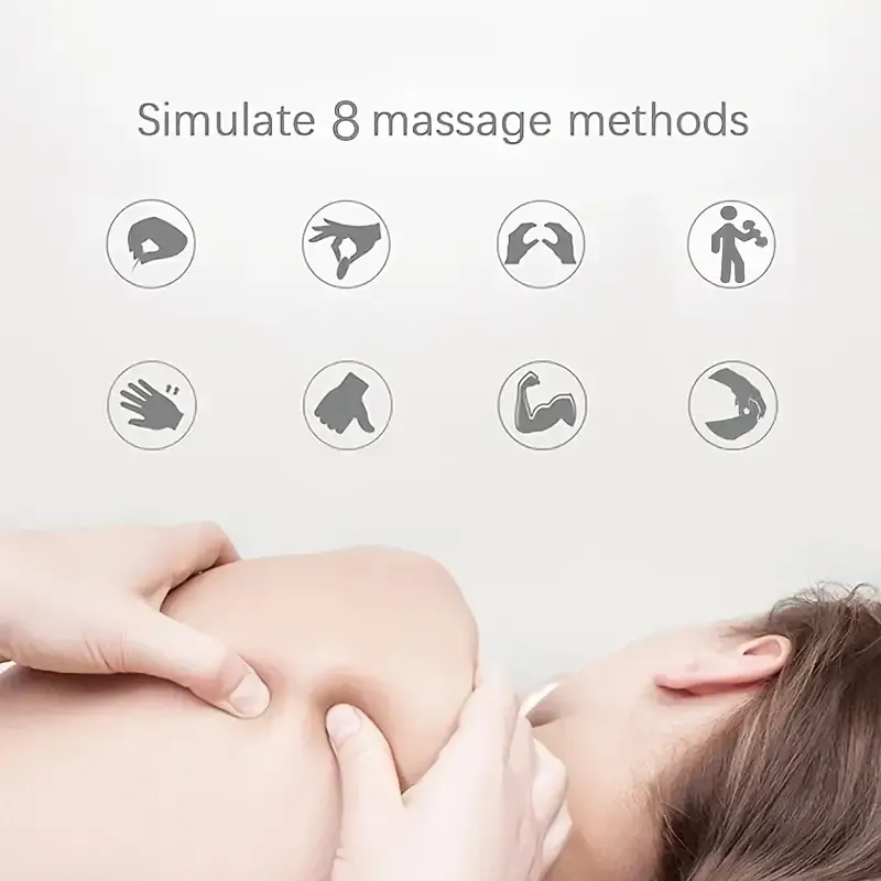 Mini masaj portabil pentru gât și spate cu tehnologie EMS Electric Pulse pentru relaxare musculară și ameliorarea durerii