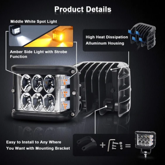 ⏰Last Day Promotion 50% OFF - Car Dual Sides LED Dual Color Light