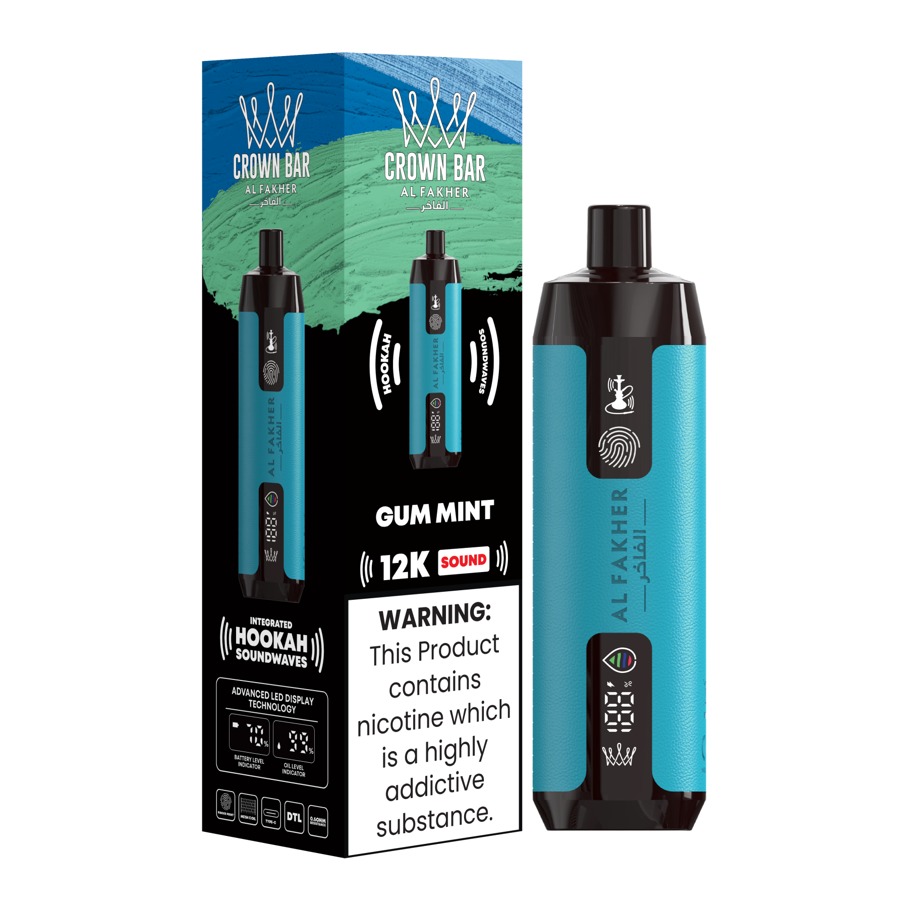 AL Fakher 12000 bułeczek Soundwaves- 10 smaków (🎁Kreatywne i zabawne)