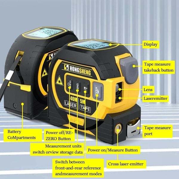 🔥Measurin Sight 3 în 1 cu laser cu infraroșu de măsurare a benzii de măsurare cu laser în infraroșu🔥