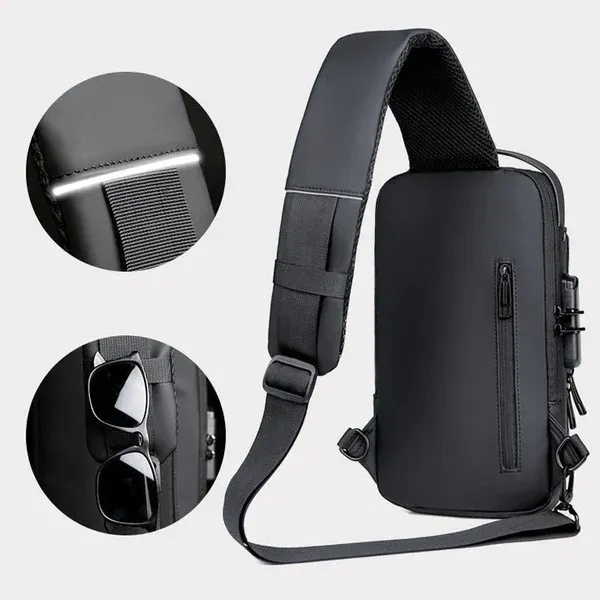 USB-Ladegerät Sport Sling Anti-Diebstahl-Umhängetasche