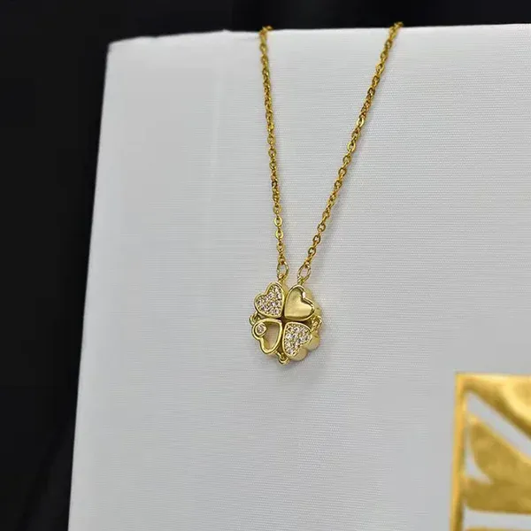 REDUCERE DE AN NOU 2024 - 68% REDUCERE - 🔥Colier Lucky Heart S925 din argint Sterling CU ȘASE TRENDARI🍀