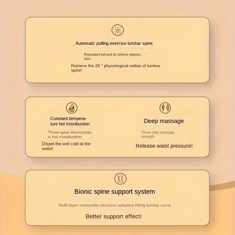 Aparat de masaj incalzit cu 3 trepte pentru masaj pentru spate