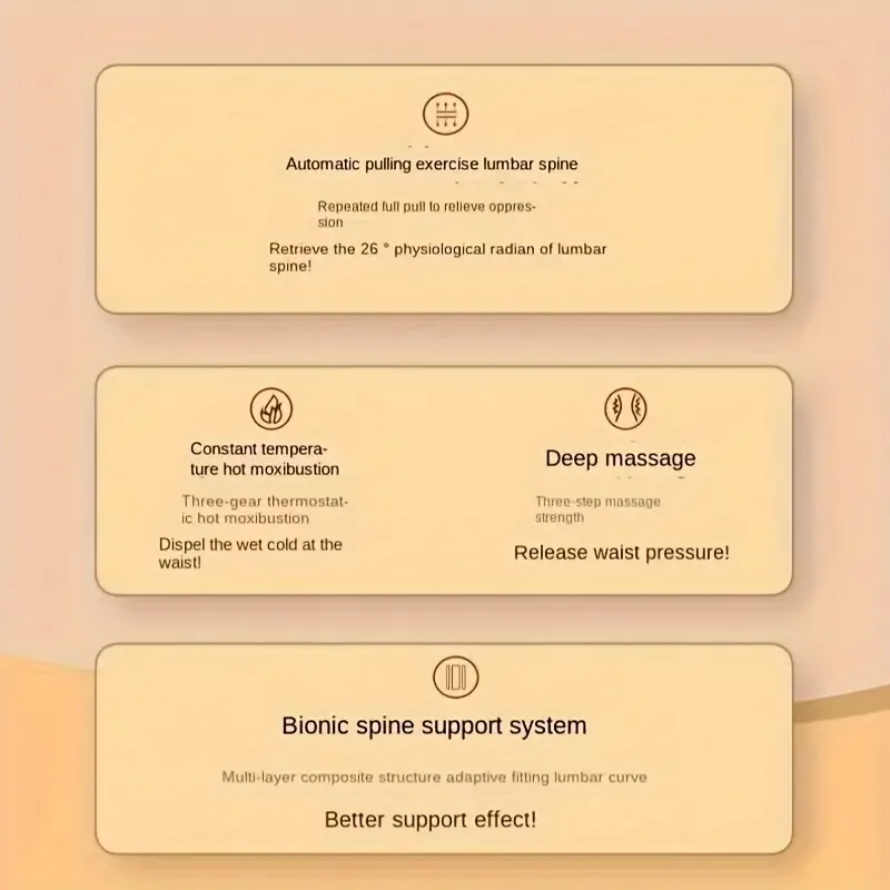 Aparat de masaj incalzit cu 3 trepte pentru masaj pentru spate