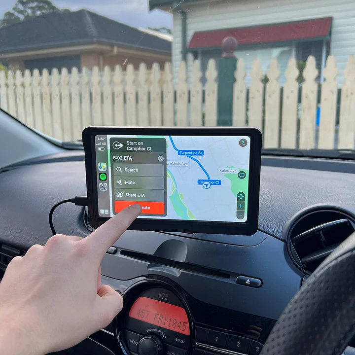 Tablou de bord universal cu ecran tactil pentru mașină | Apple CarPlay & Android Auto