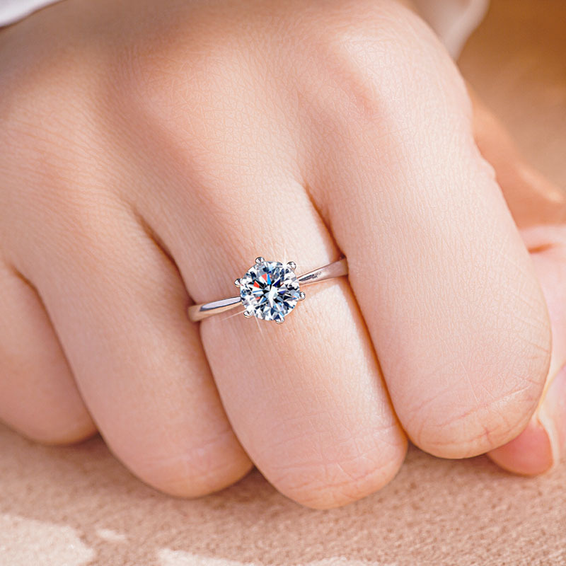2024 nou inel cu diamant moissanite! Creat cu proporția de aur perfectă!