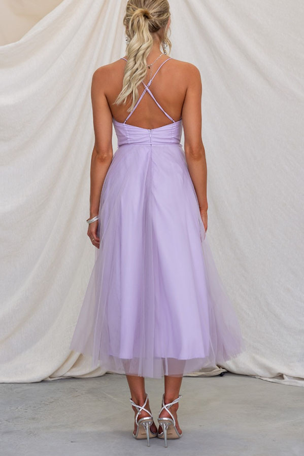 Modern-zi Prințesa de zi cu zi Chiffon Suspenders Party Maxi Dress