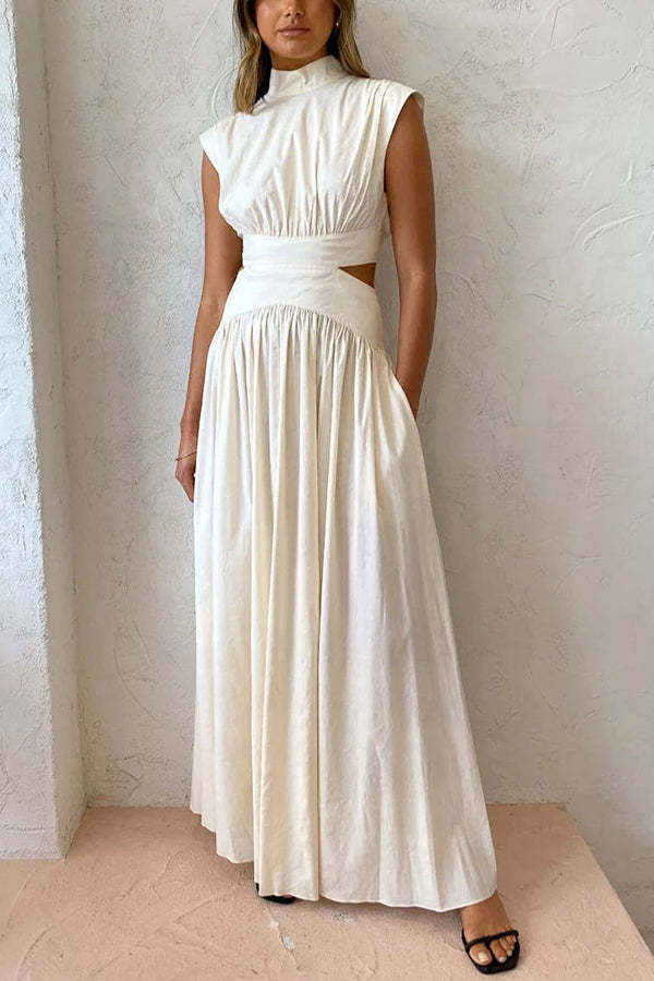 On Vacay Mode Îmbrăcăminte maxi cu talie elastică cu buzunare în talie decupată din amestec de bumbac On Vacay Mode