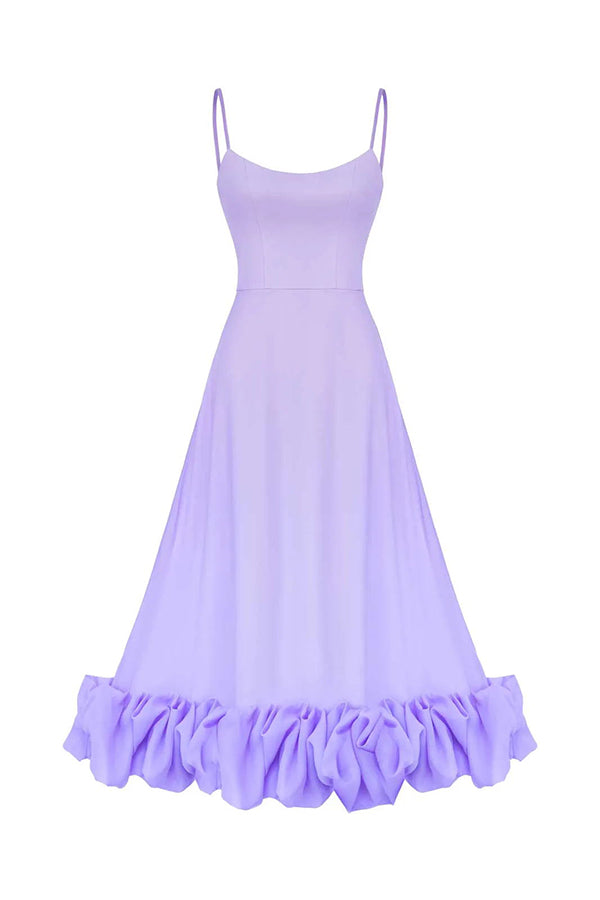 Midnight Girl Flounce Bustier Bustier Banchet Party Midi Dress