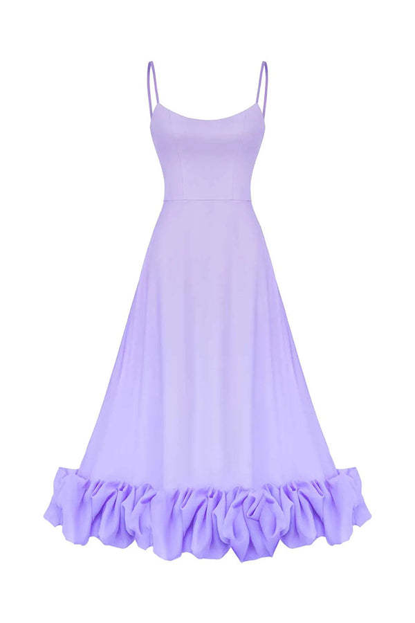 Midnight Girl Flounce Bustier Bustier Banchet Party Midi Dress