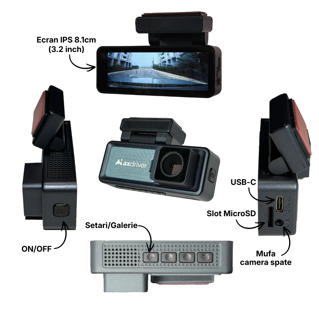 Camera Auto DVR MAXDRIVER® VISION 2 4K + Camera Spate Full HD