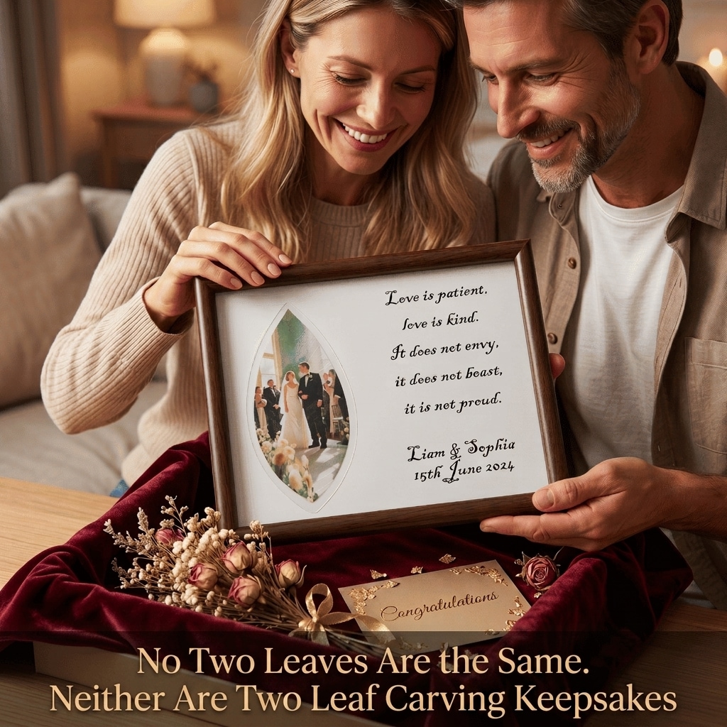 Personalized Leaf Carving Keepsake | A Gift She Will Never Forget