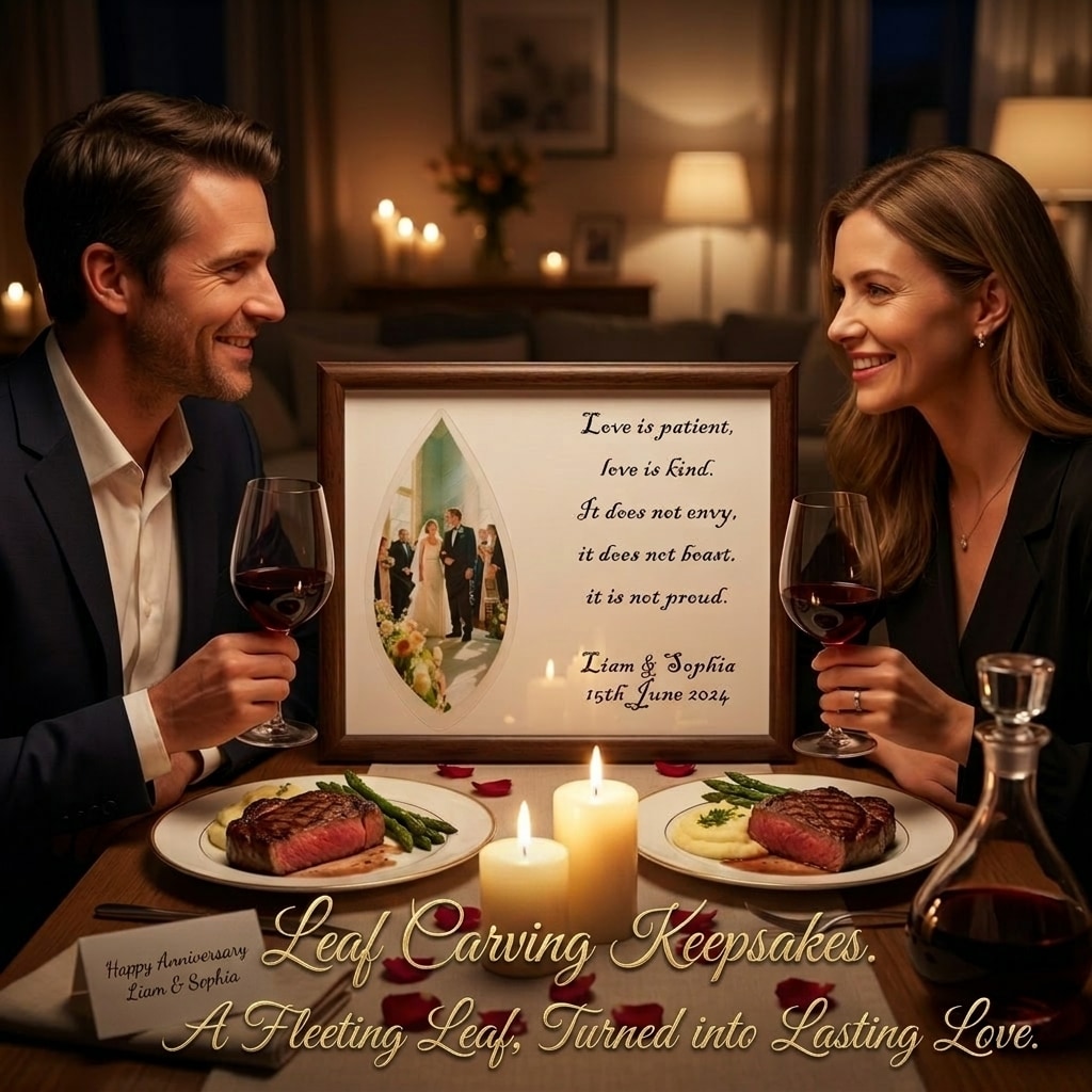 Personalized Leaf Carving Keepsake | Your Moment, Kept Forever