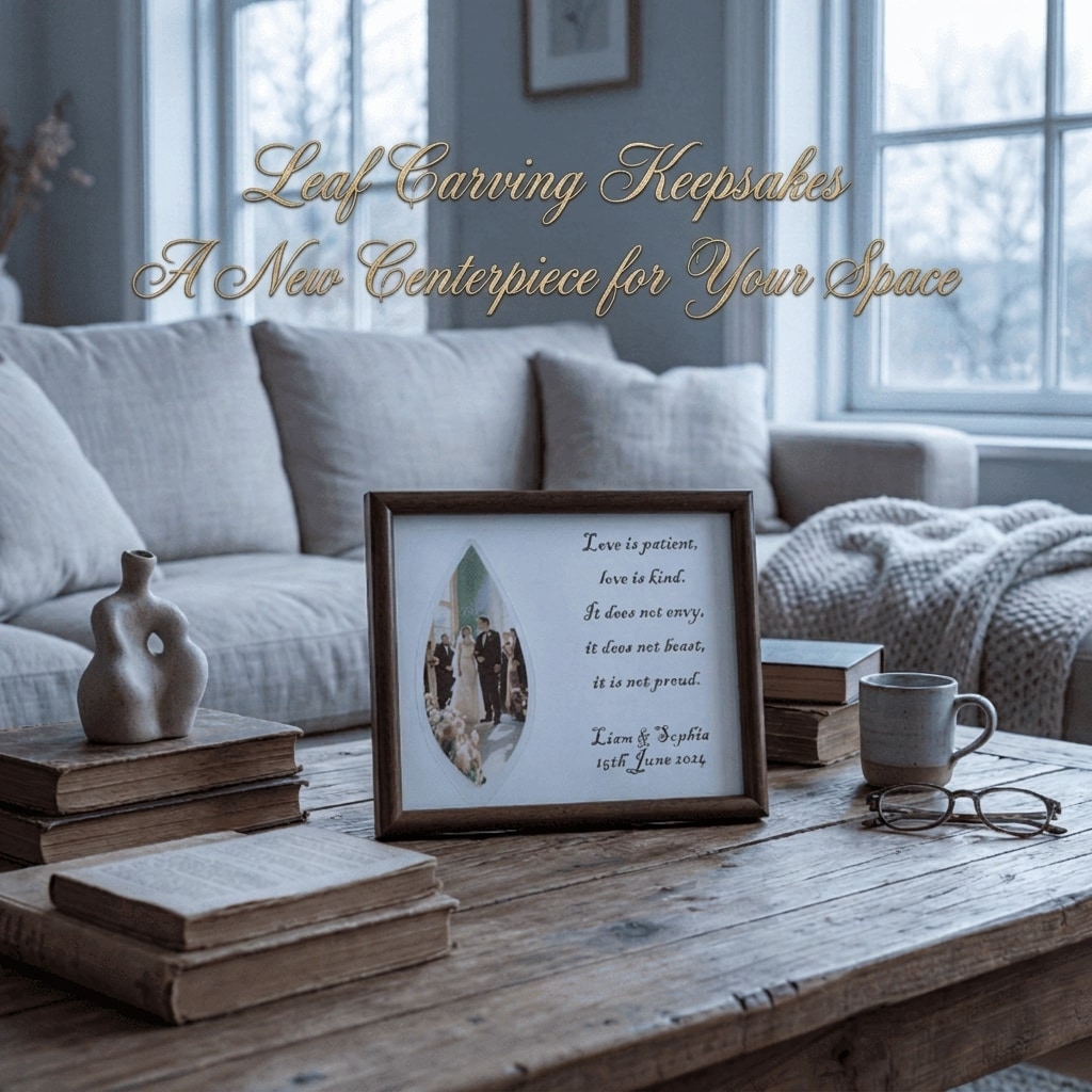 Personalized Leaf Carving Keepsake | A Real Leaf, Hand-Carved