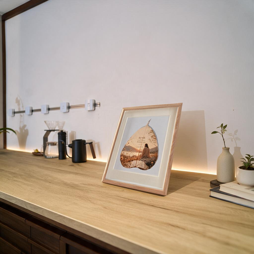 Be Still & Know - Handcrafted Skeleton Leaf Art in Floating Frame