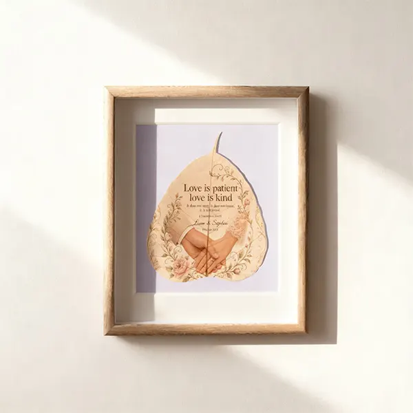 The Threads of Love | Customised Anniversary Leaf Art