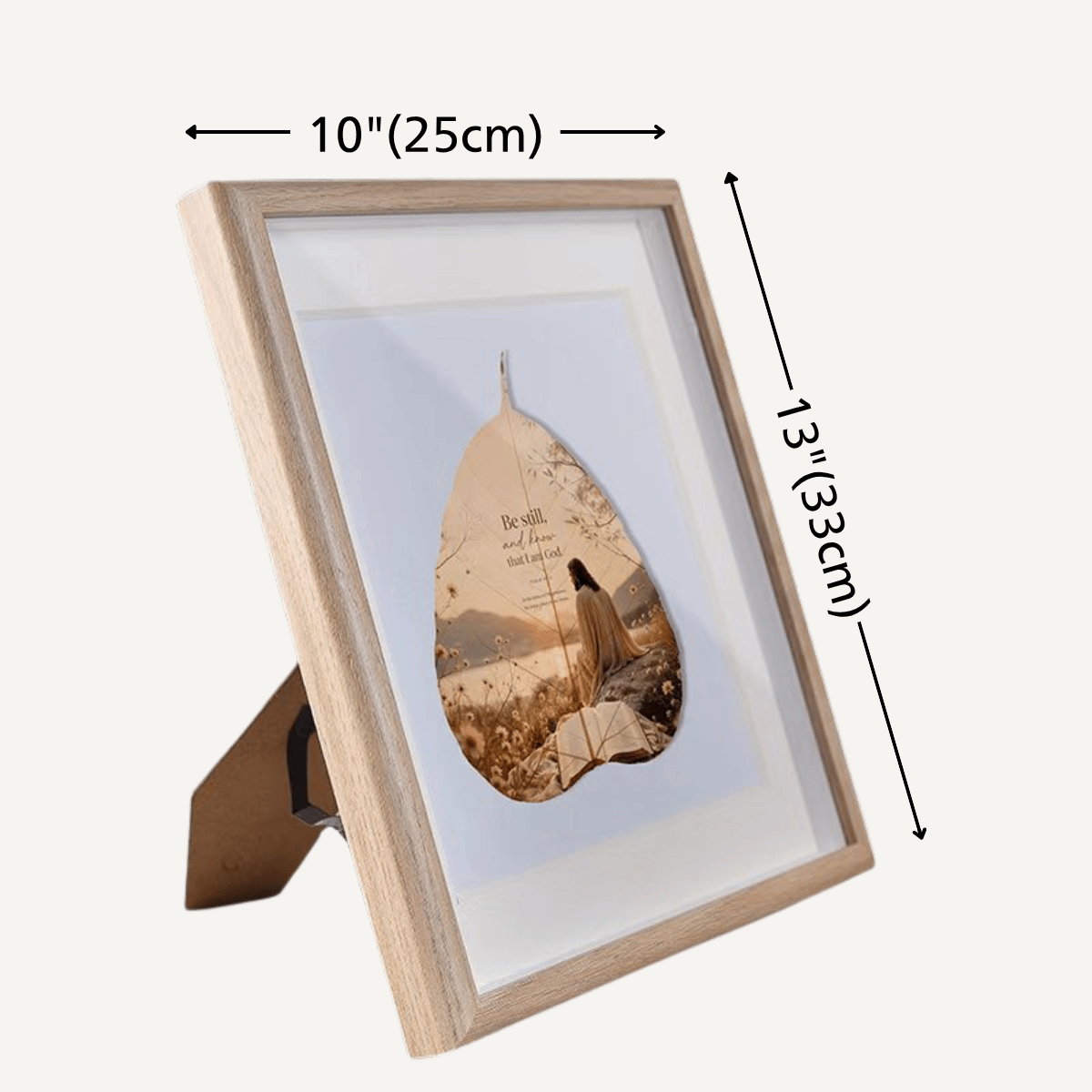 Be Still & Know - Handcrafted Skeleton Leaf Art in Floating Frame
