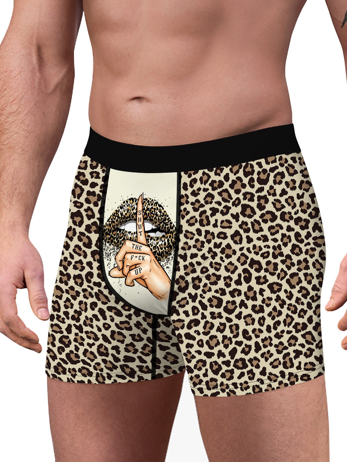 Amelolo Vintage Elephant Print Men's Boxer Briefs Swim Shorts