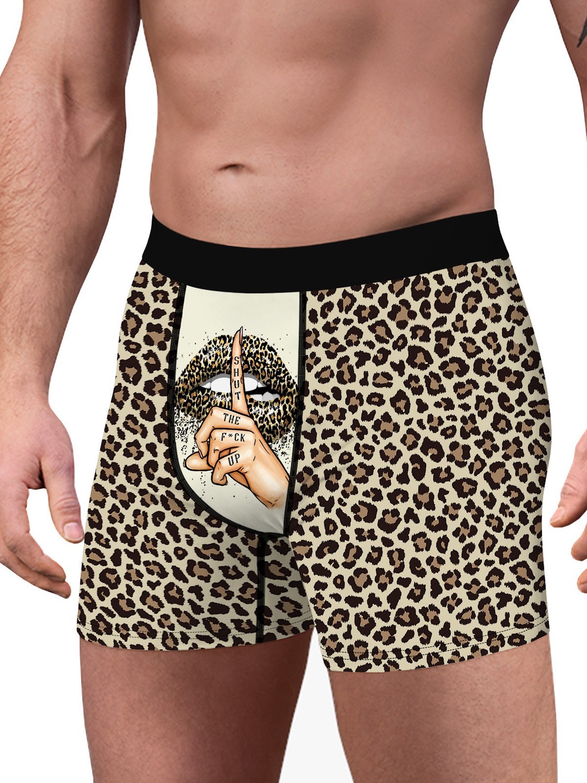 Amelolo Vintage Elephant Print Men's Boxer Briefs Swim Shorts