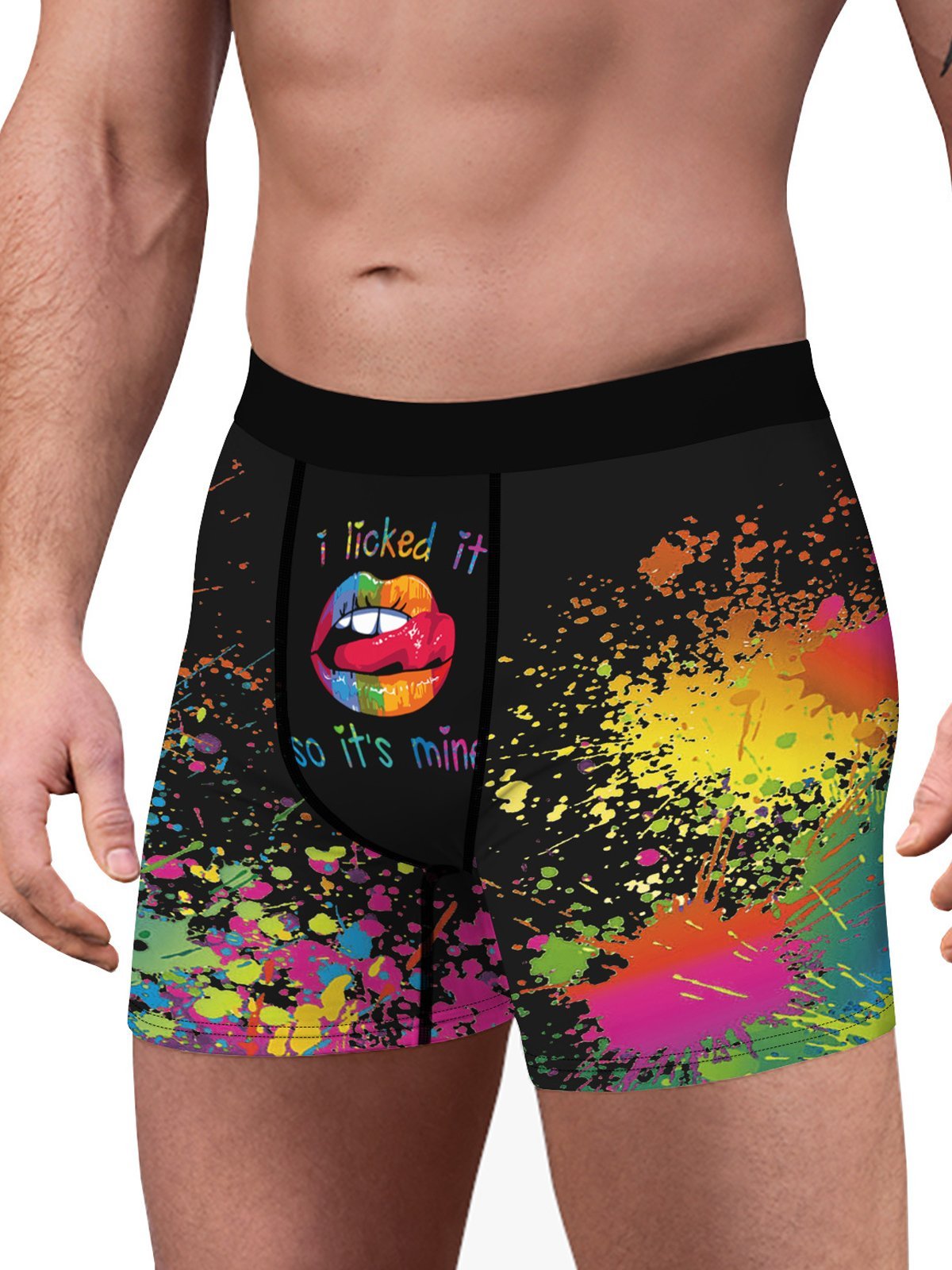 Amelolo Vintage Elephant Print Men's Boxer Briefs Swim Shorts