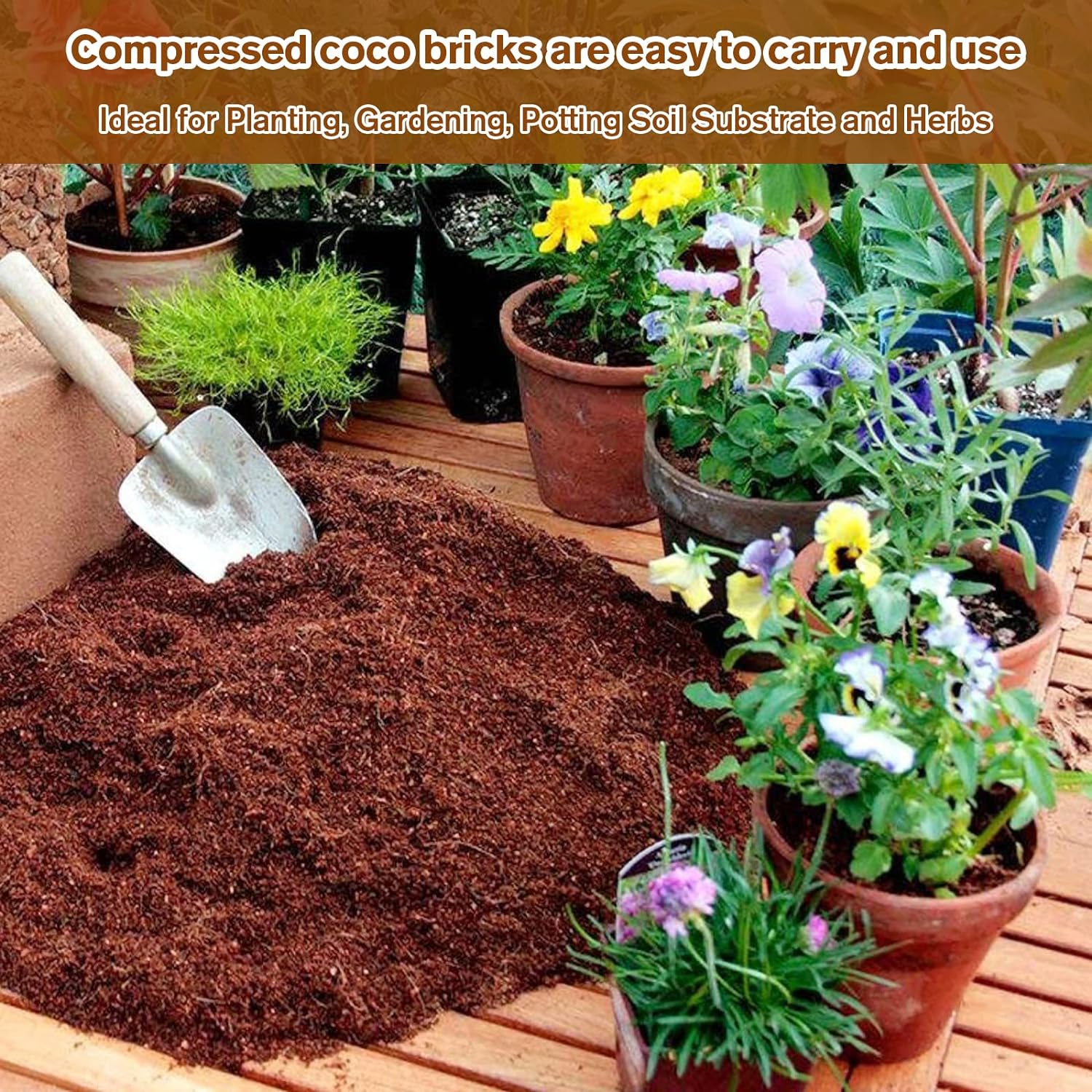 Premium Organic Coconut Coir Bricks for Plants（Collected from Pacific island countries）